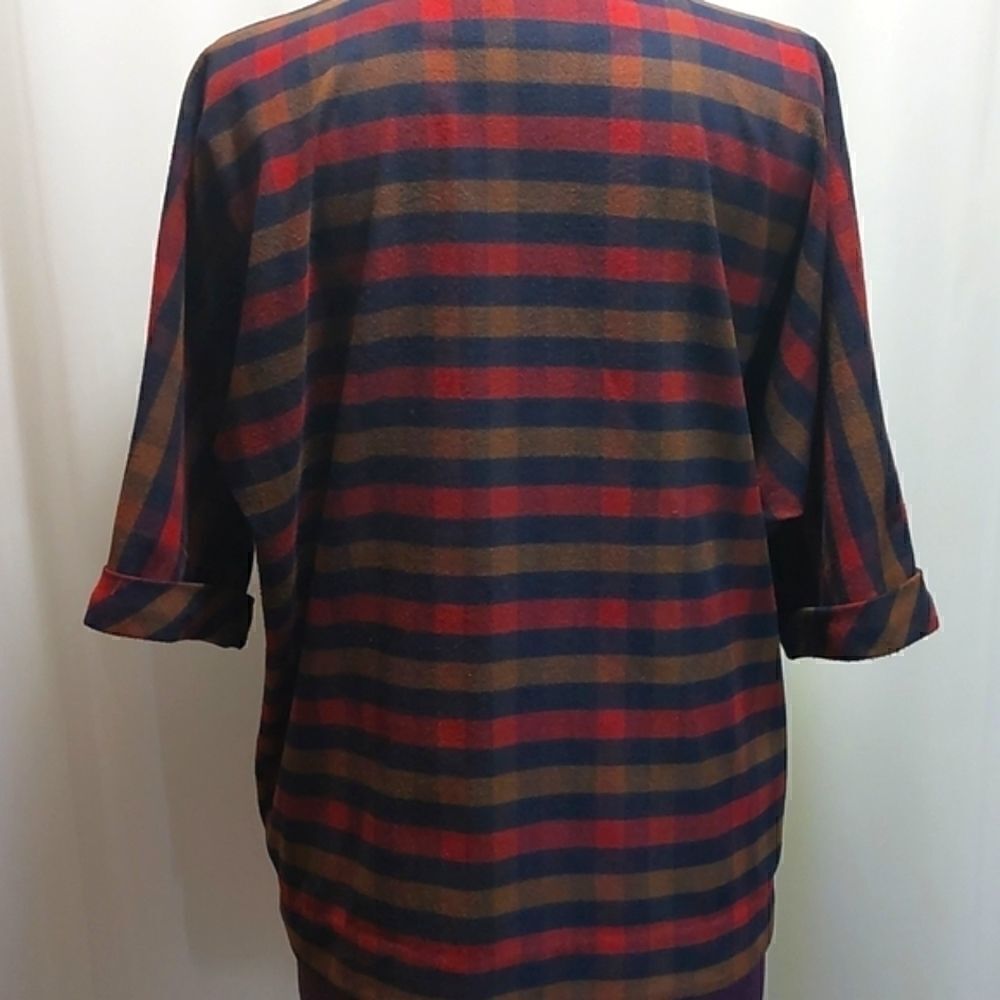 Design Lab Plaid Jacket/Poncho  - Picture 5 of 8